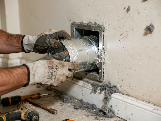 Professional dryer vent repair and installation by Covina Dryer Vent Cleaning in Covina